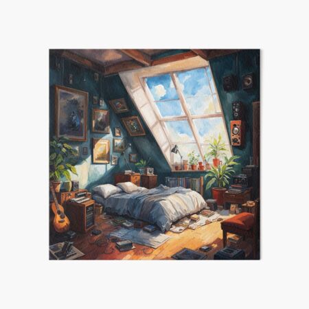 Item preview, Messy Artists Bedroom designed and sold by DividedFortune.