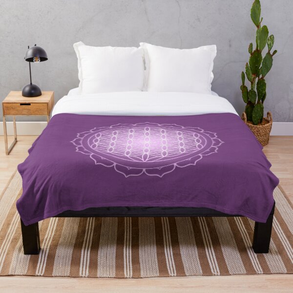 Item preview, Mandala de loto de la flor morada de la vida: simetría sagrada de la armonía cósmica designed and sold by LunarisPlexus.