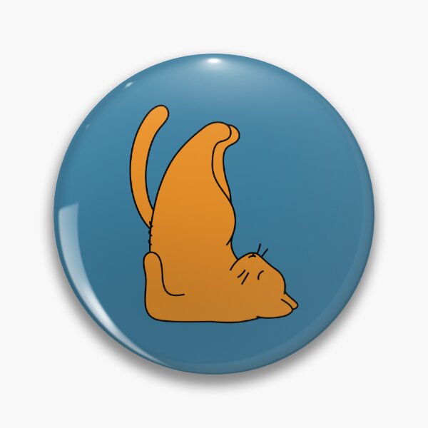 Item preview, Orange Cat Stretching, Cat Doing Yoga designed and sold by Picky-Cat.