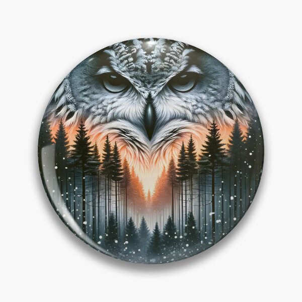 Item preview, Owls silhouette in the forest with sunset designed and sold by DesignMT.