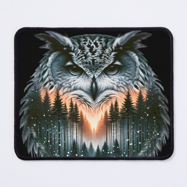 Item preview, Owls silhouette in the forest with sunset designed and sold by DesignMT.