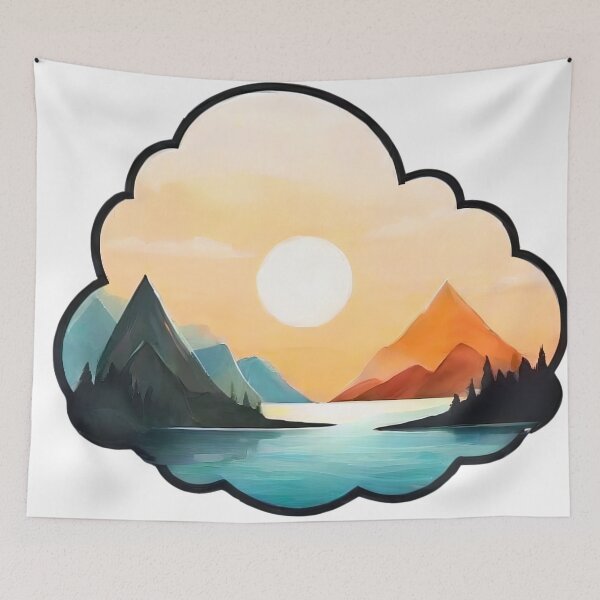 Item preview, Abstracted Horizons: Artistic Views of Sun, Clouds, and Lakes (262) designed and sold by WASjourney.