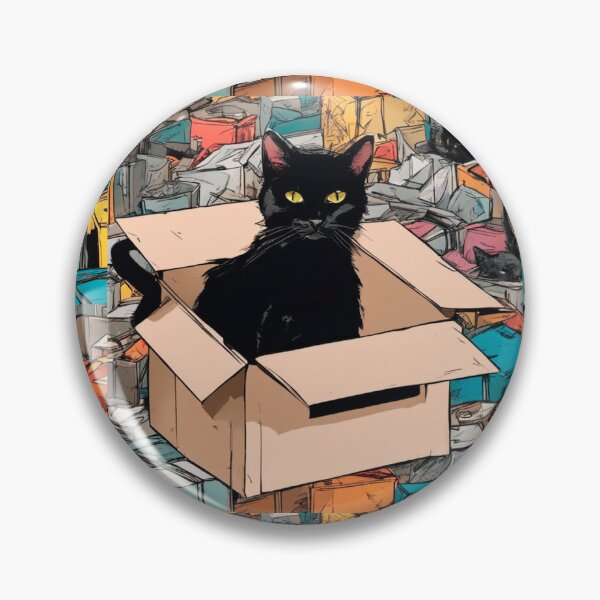 Item preview, cat box and cat litter box: Cat in box or Cardboard box designed and sold by The  Knick Knack Nook.