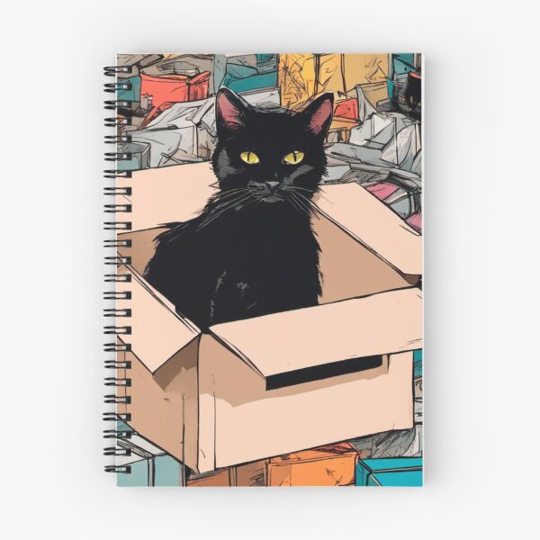 Item preview, cat box and cat litter box: Cat in box or Cardboard box designed and sold by The  Knick Knack Nook.