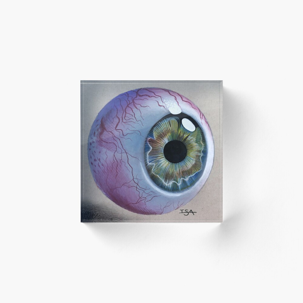 Colored Pencil Eyeball With Veins Art Board Print for Sale by