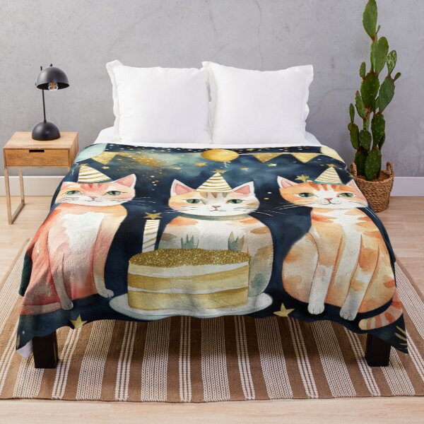 Item preview, Cat birthday party designed and sold by YukiKenji.