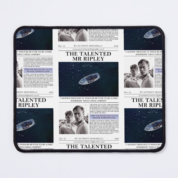 Item preview, THE TALENTED MR RIPLEY // newspaper movie poster quotes  designed and sold by 33ll.