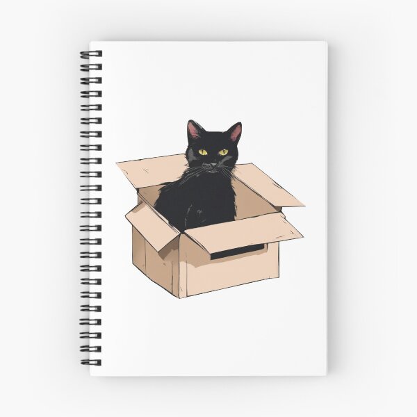 Item preview, Cat litter box and cat box sitting on cardboard box: Cat in box designed and sold by The  Knick Knack Nook.