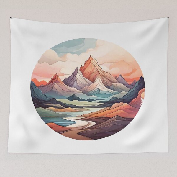 Item preview, Dreamlike Landscapes: Abstract Art Capturing Sun and Rivers (263) designed and sold by WASjourney.