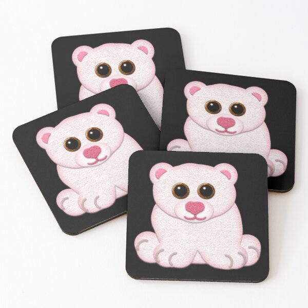 Item preview, Little Pink Bear Big Eyes Felt Look Style by Cherie(c)2023 designed and sold by CheriesArt.