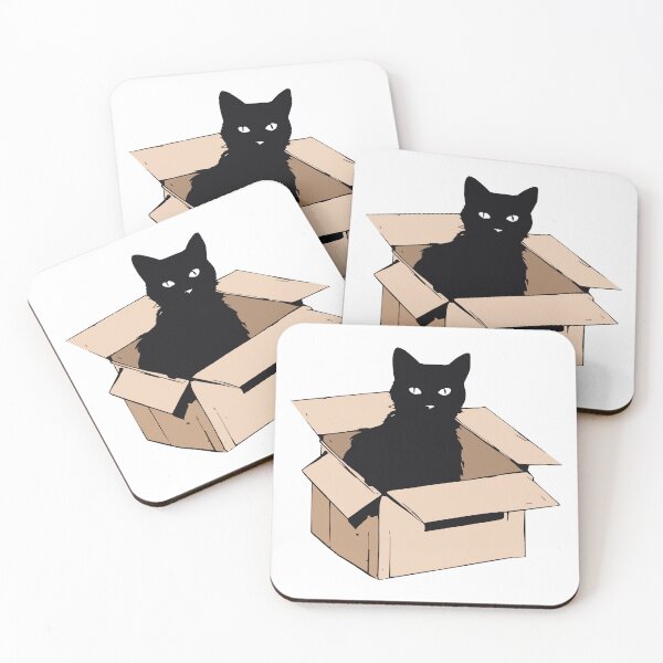 Item preview, cat box and cat litter box: Cat in box or Cardboard box designed and sold by The  Knick Knack Nook.