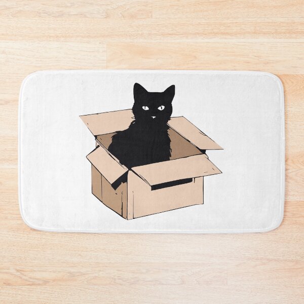 Item preview, cat box and cat litter box: Cat in box or Cardboard box designed and sold by The  Knick Knack Nook.