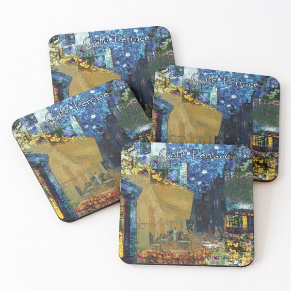 Item preview, Café Terrace -iconic painting of Vincent van Gogh recreated as Flower Mosaic Style   designed and sold by simplysign.