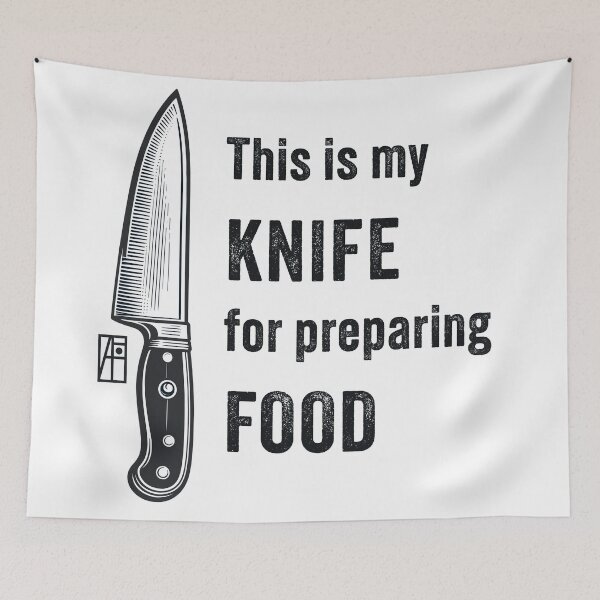 Item preview, This is my KNIFE for preparing FOOD - I love food - Knives are my passion designed and sold by ArtProjectShop.