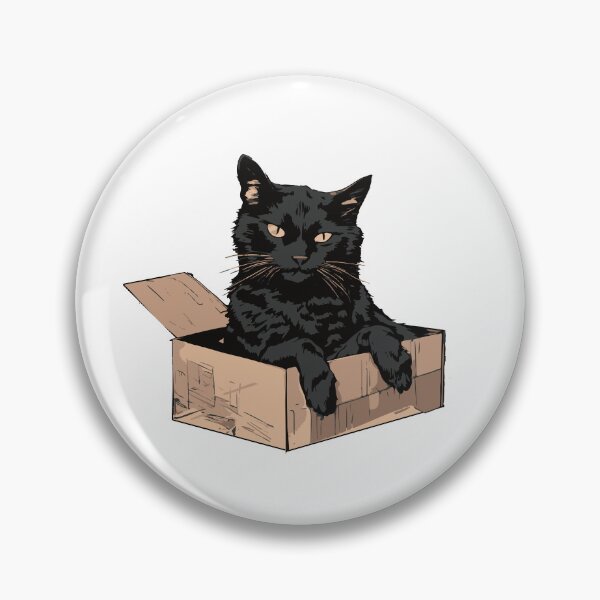 Item preview, Cat litter box and cat box sitting on cardboard box: Cat in box designed and sold by The  Knick Knack Nook.