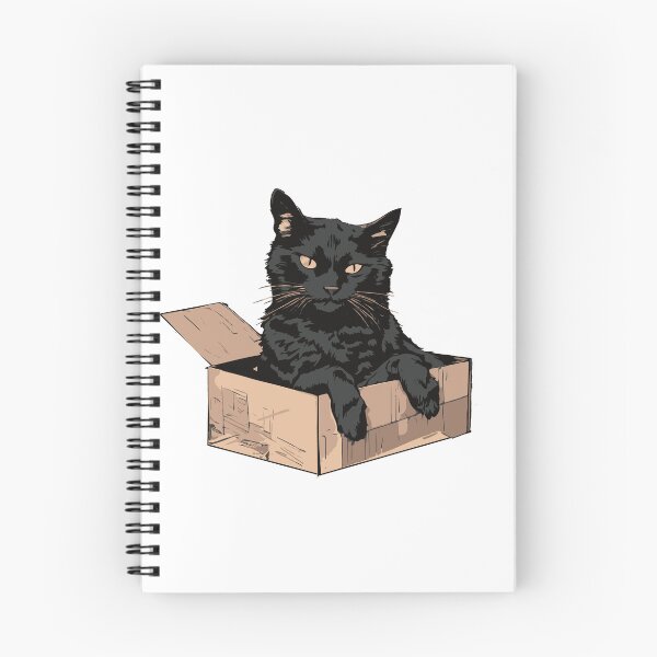 Item preview, Cat litter box and cat box sitting on cardboard box: Cat in box designed and sold by The  Knick Knack Nook.