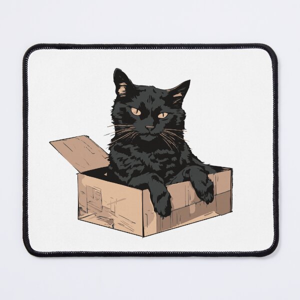 Item preview, Cat litter box and cat box sitting on cardboard box: Cat in box designed and sold by The  Knick Knack Nook.