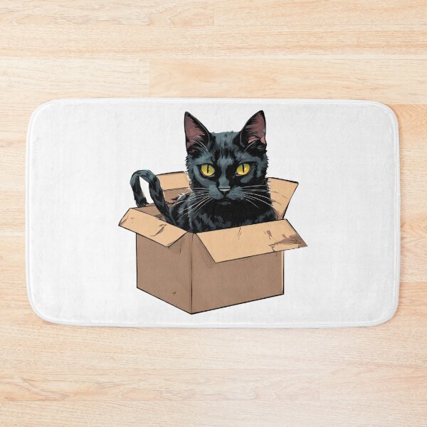 Item preview, cat box and cat litter box: Cat in box or Cardboard box designed and sold by The  Knick Knack Nook.