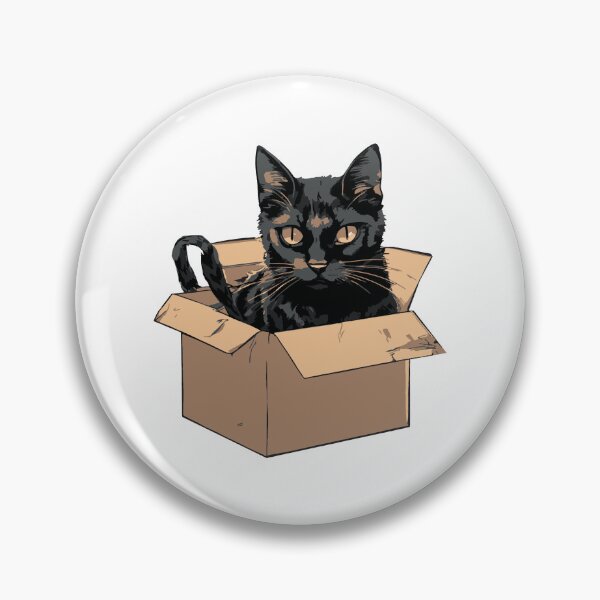 Item preview, Cat litter box and cat box sitting on cardboard box: Cat in box designed and sold by The  Knick Knack Nook.