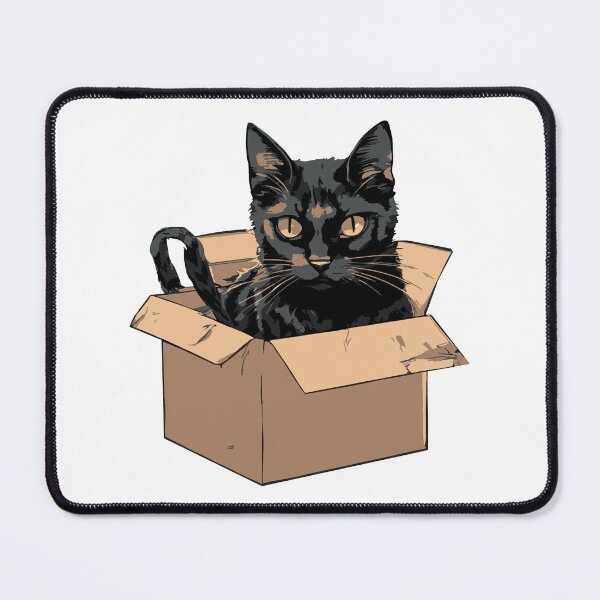 Item preview, Cat litter box and cat box sitting on cardboard box: Cat in box designed and sold by The Knick Knack Nook.