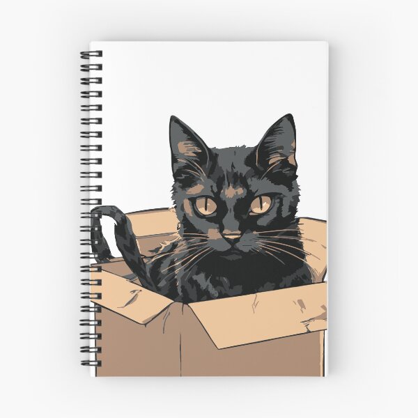 Item preview, Cat litter box and cat box sitting on cardboard box: Cat in box designed and sold by The  Knick Knack Nook.