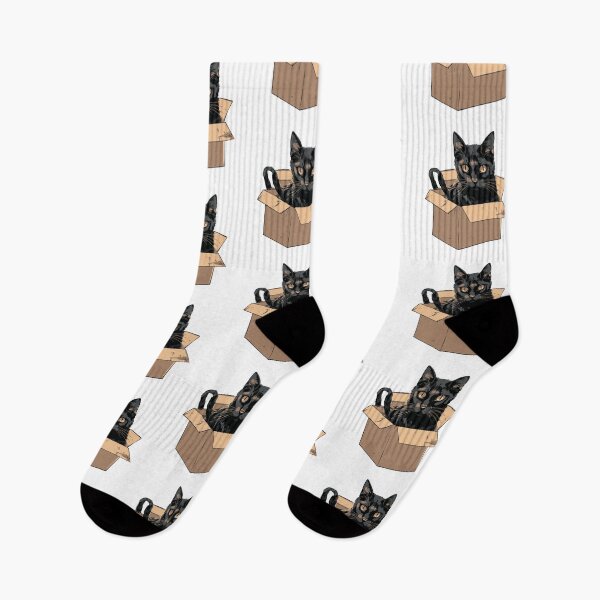 Item preview, Cat litter box and cat box sitting on cardboard box: Cat in box designed and sold by The  Knick Knack Nook.