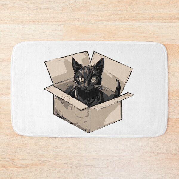 Item preview, cat box and cat litter box: Cat in box or Cardboard box designed and sold by The  Knick Knack Nook.