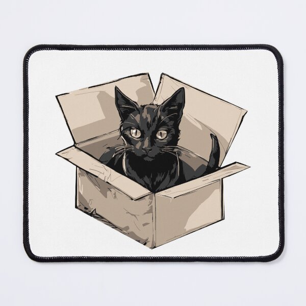 Item preview, cat box and cat litter box: Cat in box or Cardboard box designed and sold by The  Knick Knack Nook.
