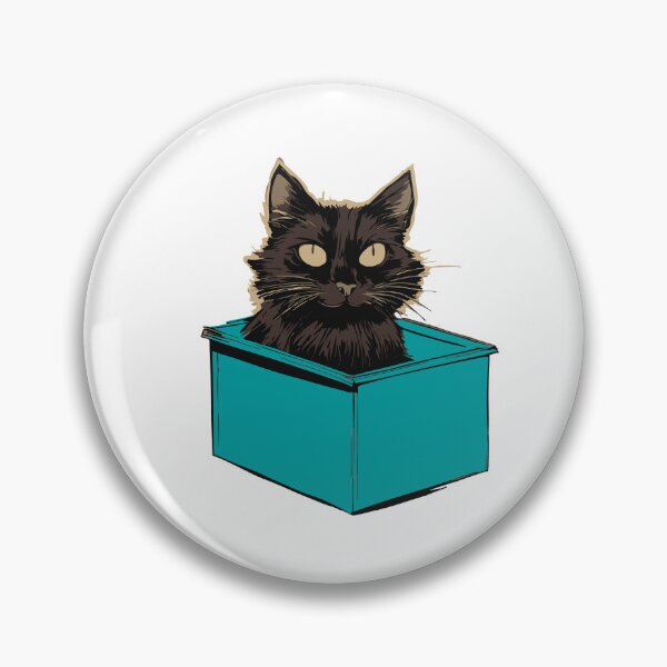 Item preview, Cat litter box and cat box sitting on cardboard box: Cat in box designed and sold by The  Knick Knack Nook.
