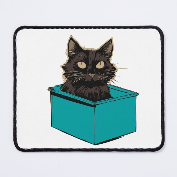 Item preview, Cat litter box and cat box sitting on cardboard box: Cat in box designed and sold by The  Knick Knack Nook.