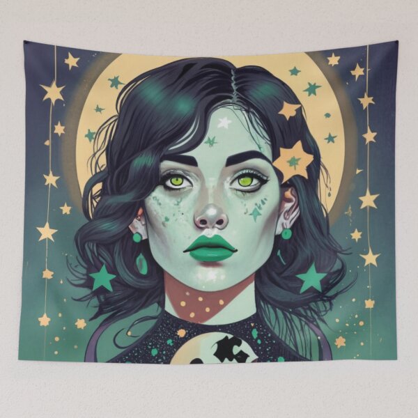 Item preview, Beautiful green witch  designed and sold by LuckyFamily.
