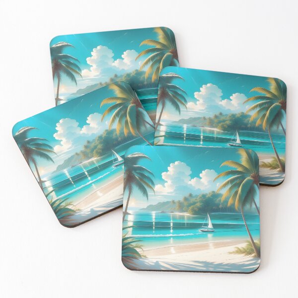 Item preview, tropical beach oasis designed and sold by rhadooss.