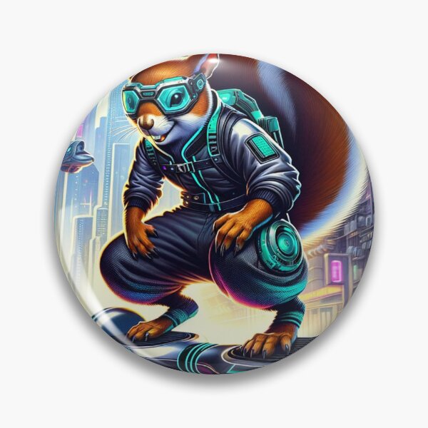 Item preview, Cyberpunk Hoverboarding Squirrel designed and sold by Zestpond.