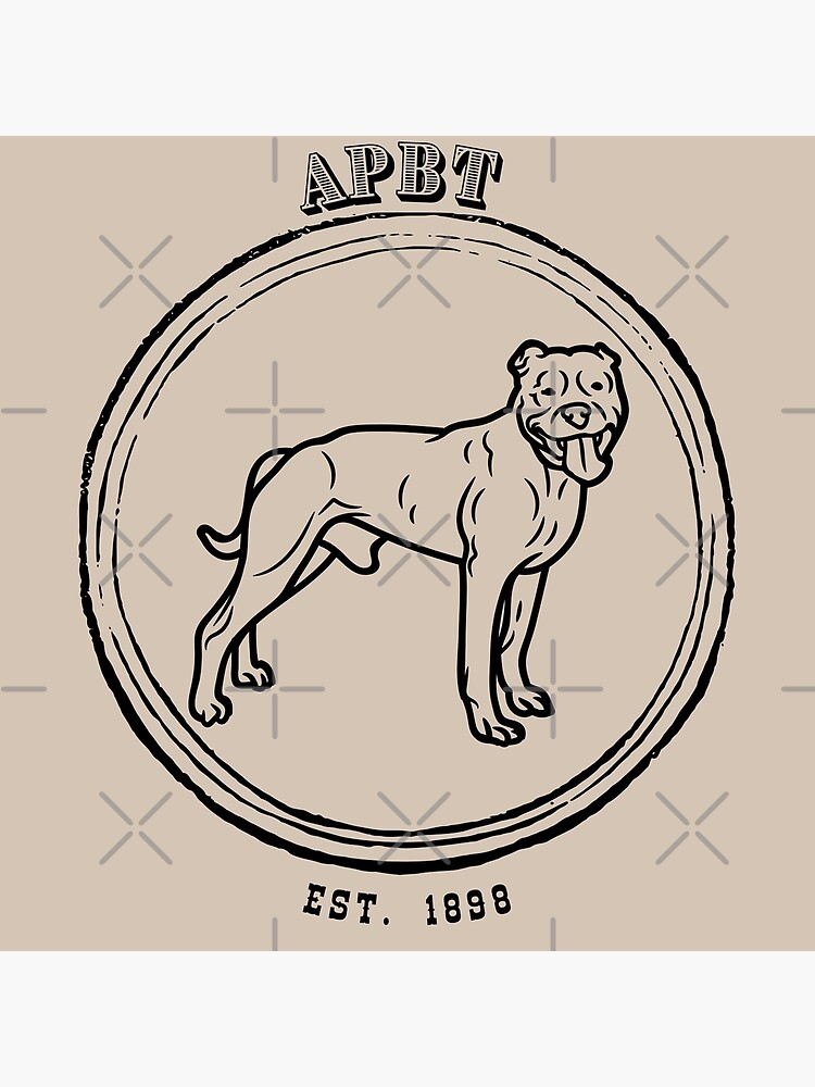 Rustic Breed Logo Pitbull APBT Poster
