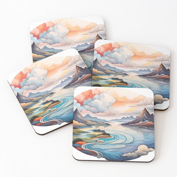 Item preview, Abstract Auras: Expressive Landscapes with Sun and Cloud Motifs (267) designed and sold by WASjourney.