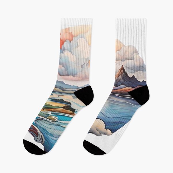 Item preview, Abstract Auras: Expressive Landscapes with Sun and Cloud Motifs (267) designed and sold by WASjourney.