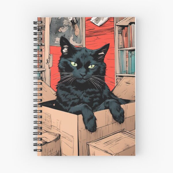 Item preview, Cat litter box and cat box sitting on cardboard box: Cat in box designed and sold by The  Knick Knack Nook.