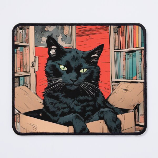 Item preview, Cat litter box and cat box sitting on cardboard box: Cat in box designed and sold by The  Knick Knack Nook.