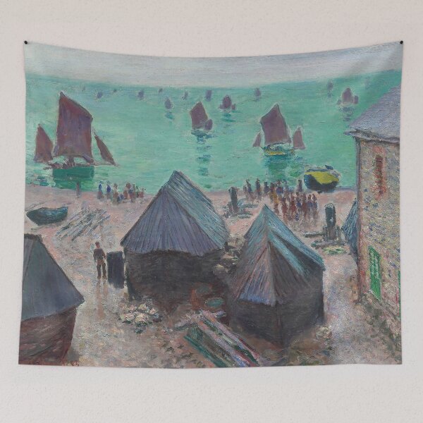 Item preview, The Departure of the Boats, Étretat (1885) | Monet designed and sold by Oliveirallan.