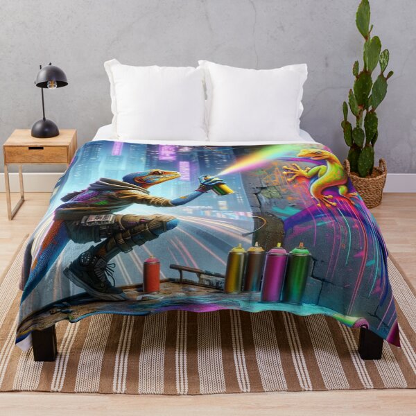 Item preview, Cyberpunk Gecko Spray Painting Graffiti  designed and sold by Zestpond.