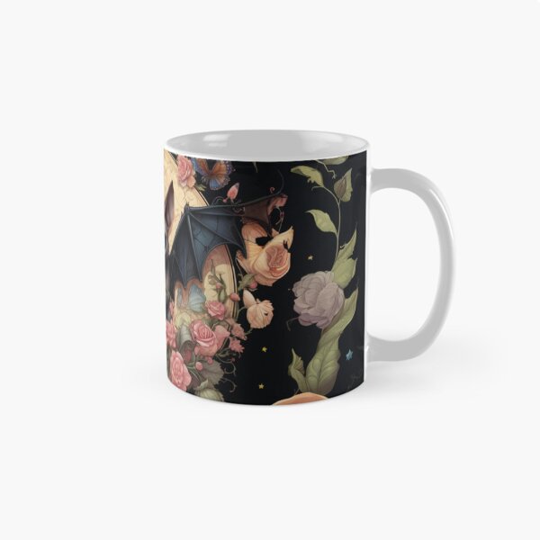 Item preview, Dark floral bat pattern designed and sold by Justsweetdesign.