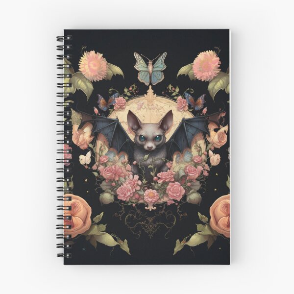 Item preview, Dark floral bat pattern designed and sold by Justsweetdesign.