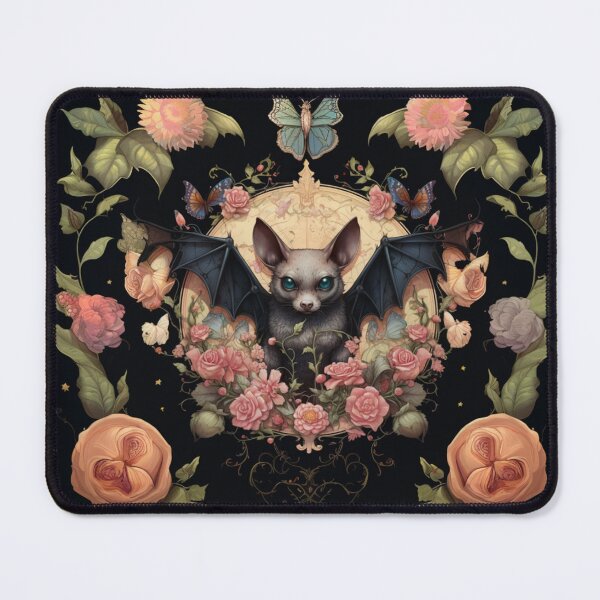 Item preview, Dark floral bat pattern designed and sold by Justsweetdesign.