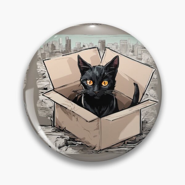 Item preview, Cat litter box and cat box sitting on cardboard box: Cat in box designed and sold by The  Knick Knack Nook.