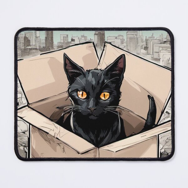 Item preview, Cat litter box and cat box sitting on cardboard box: Cat in box designed and sold by The  Knick Knack Nook.