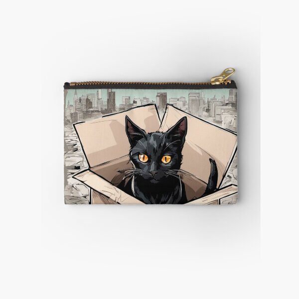 Item preview, Cat litter box and cat box sitting on cardboard box: Cat in box designed and sold by The  Knick Knack Nook.
