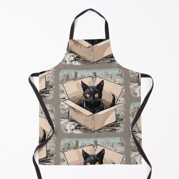 Item preview, Cat litter box and cat box sitting on cardboard box: Cat in box designed and sold by The Knick Knack Nook.