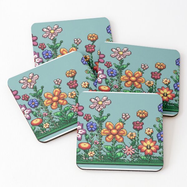 Item preview, Blooming Pixels: A Burst of Pixelated Beauty |||| designed and sold by Its-a-me-Marco.