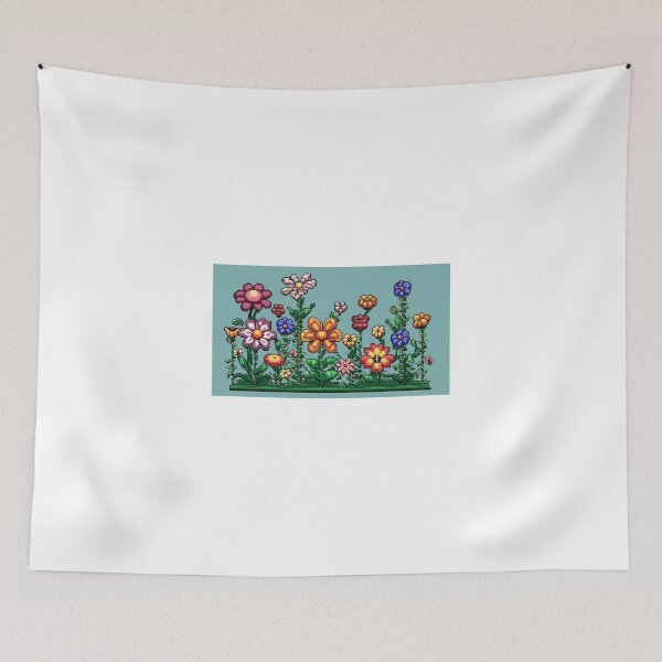 Item preview, Blooming Pixels: A Burst of Pixelated Beauty |||| designed and sold by Its-a-me-Marco.