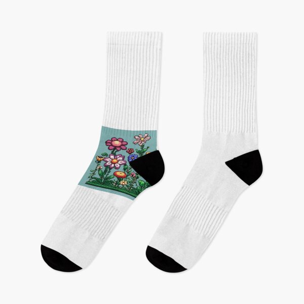 Item preview, Blooming Pixels: A Burst of Pixelated Beauty |||| designed and sold by Its-a-me-Marco.